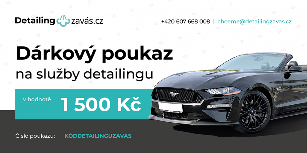 Detailingzavás.cz - Poukaz 1 500 Kč