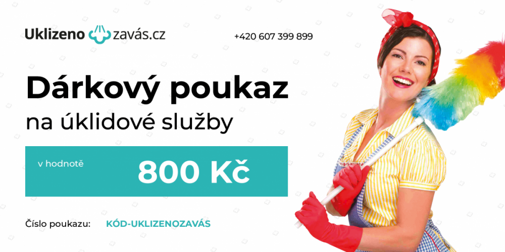 Uklizenozavás.cz - Dárkový poukaz 800 Kč
