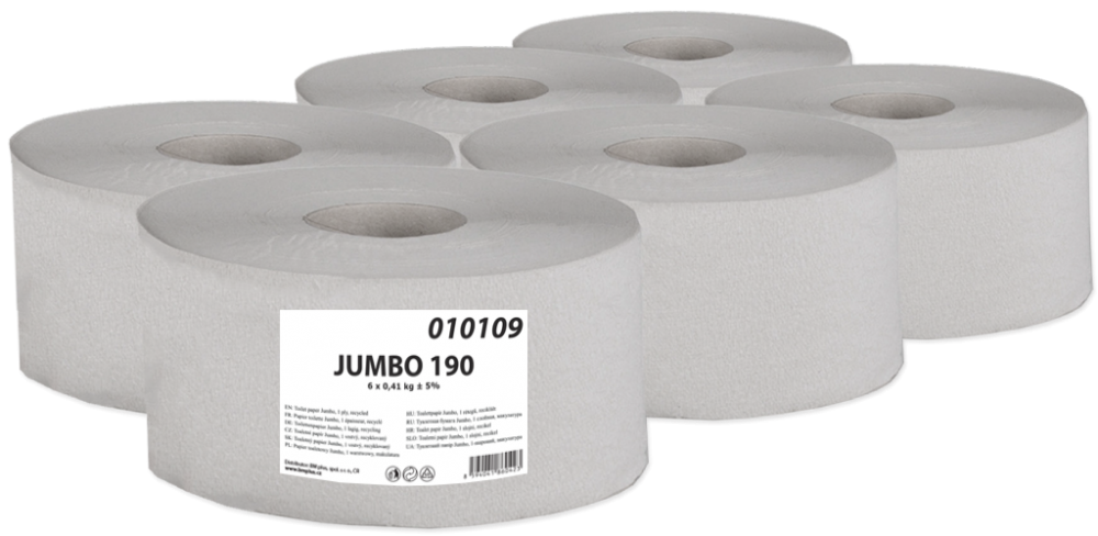 Toaletní papír Jumbo 190 jednovrstvý
