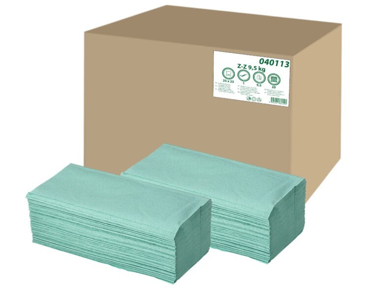 Ručníky papírové skládané ZZ zelené