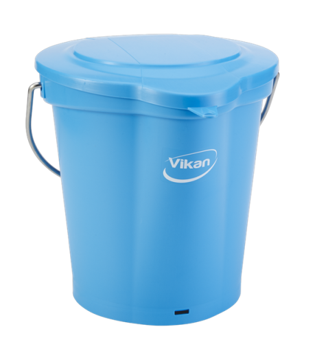 Modrý plastový kbelík s víkem 6l VIKAN 56883