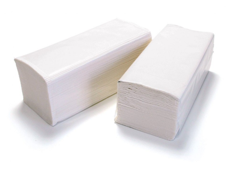 Ručníky papírové skládané ZZ bílé 2-vrstvé, 3000 ks