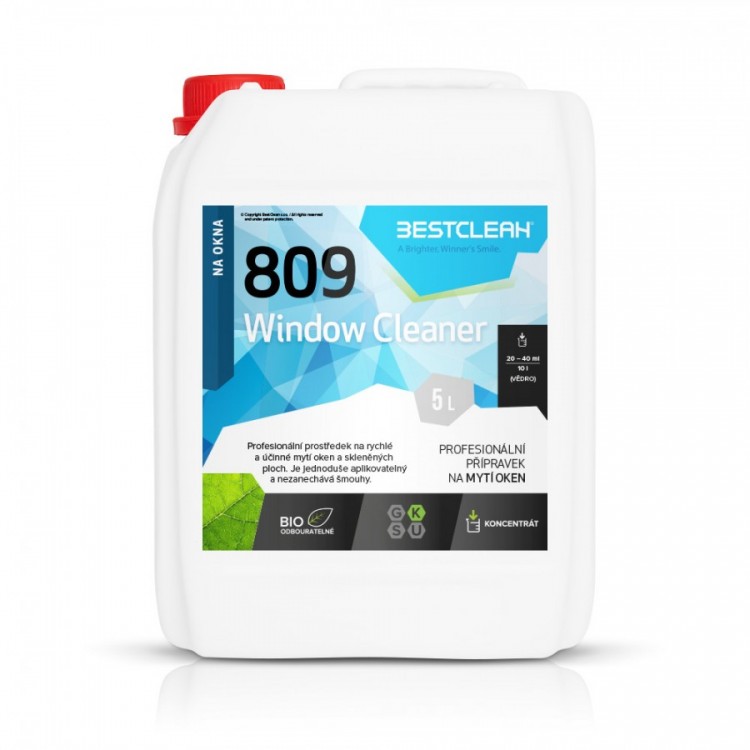 Bestclean 809 Window Clean nanotechnologie koncentrát 5L