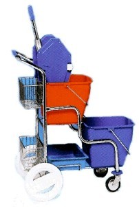 Úklidový vozík kaskáda s košíky